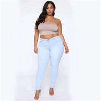 Thumbnail for Plus Size High Waist Skinny Jeans for Women | XL-5XL Stretch Denim Pencil Pants | Casual Fit - Path Of Praise