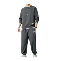 Thumbnail for Men's Long Sleeve Pullover & Drawstring Sweatpants Athleisure Set- Path Praise 