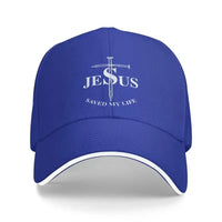 Thumbnail for Jesus Saved My Life Baseball Cap – Christian Faith-Based Adjustable Hat for Men & Women – Inspirational Religious Apparel