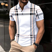 Thumbnail for Summer's Best-Selling Men's Striped POLO Shirt, Men's T-Shirt Casual Comfort, Street Style Men's Top, The Perfect Gift For Men Path Of Praise