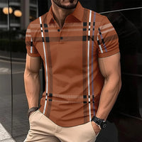 Thumbnail for Summer's Best-Selling Men's Striped POLO Shirt, Men's T-Shirt Casual Comfort, Street Style Men's Top, The Perfect Gift For Men Path Of Praise