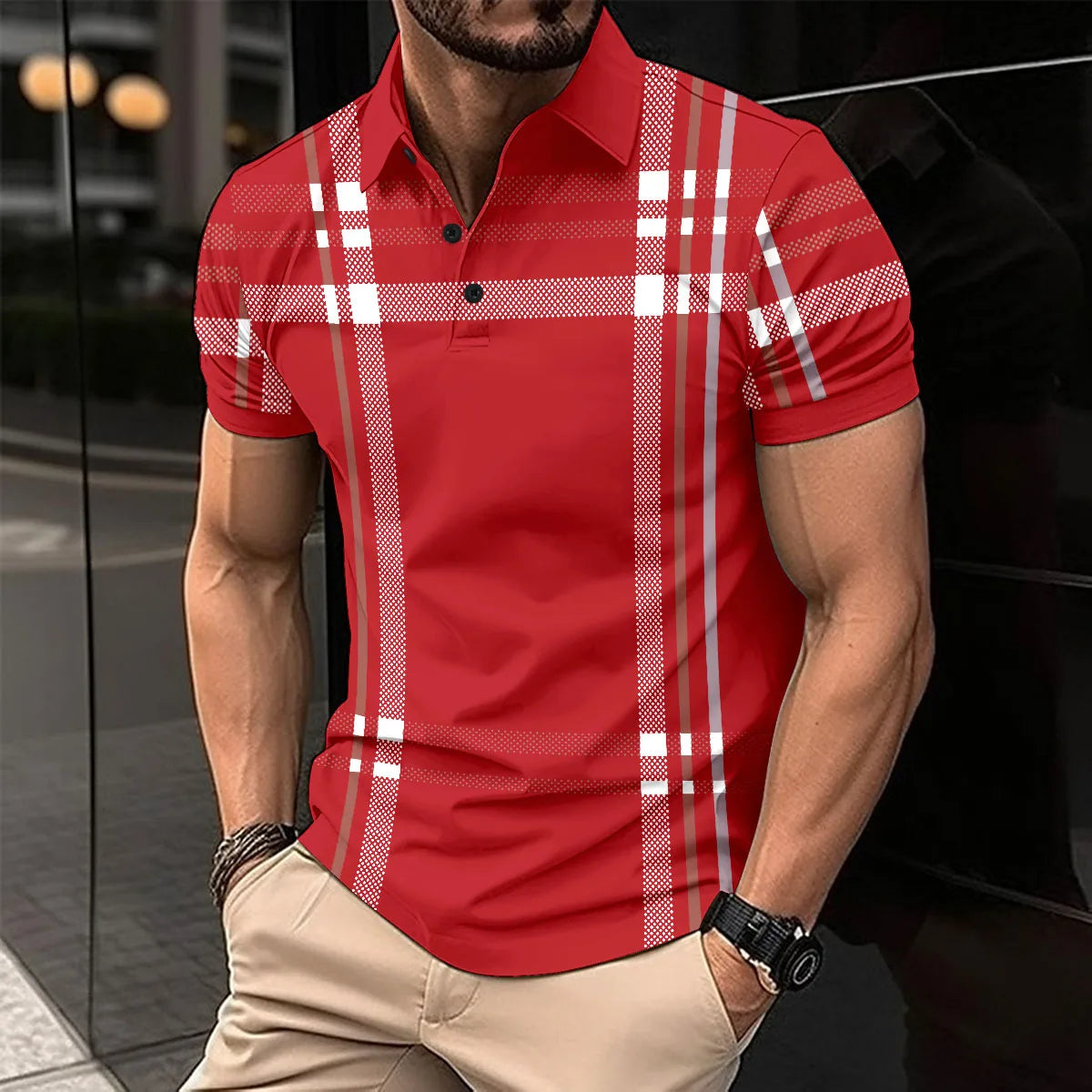 Summer's Best-Selling Men's Striped POLO Shirt, Men's T-Shirt Casual Comfort, Street Style Men's Top, The Perfect Gift For Men Path Of Praise