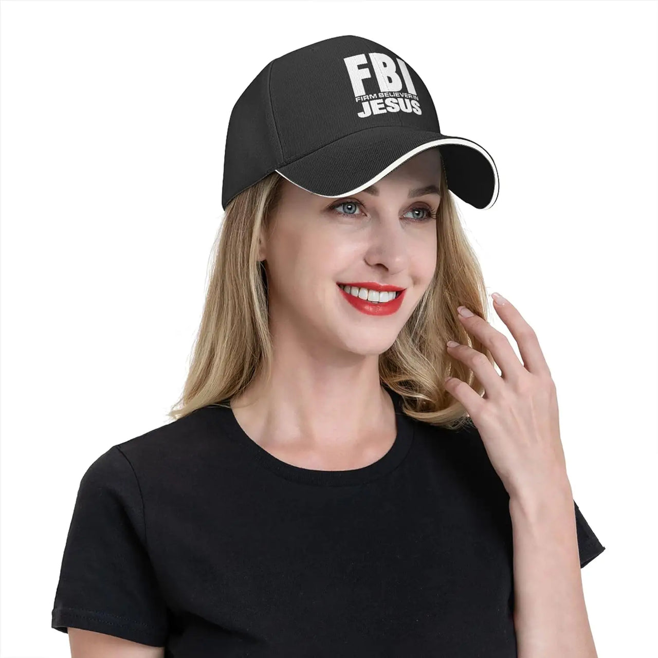 FBI – Firm Believer in Jesus Baseball Cap – Christian Trucker Hat for Men & Women – Faith-Based Adjustable Hat with Sun Protection