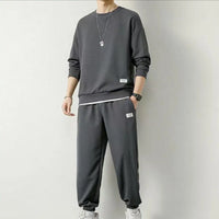 Thumbnail for Men's Long Sleeve Pullover & Drawstring Sweatpants Athleisure Set- Path Praise 