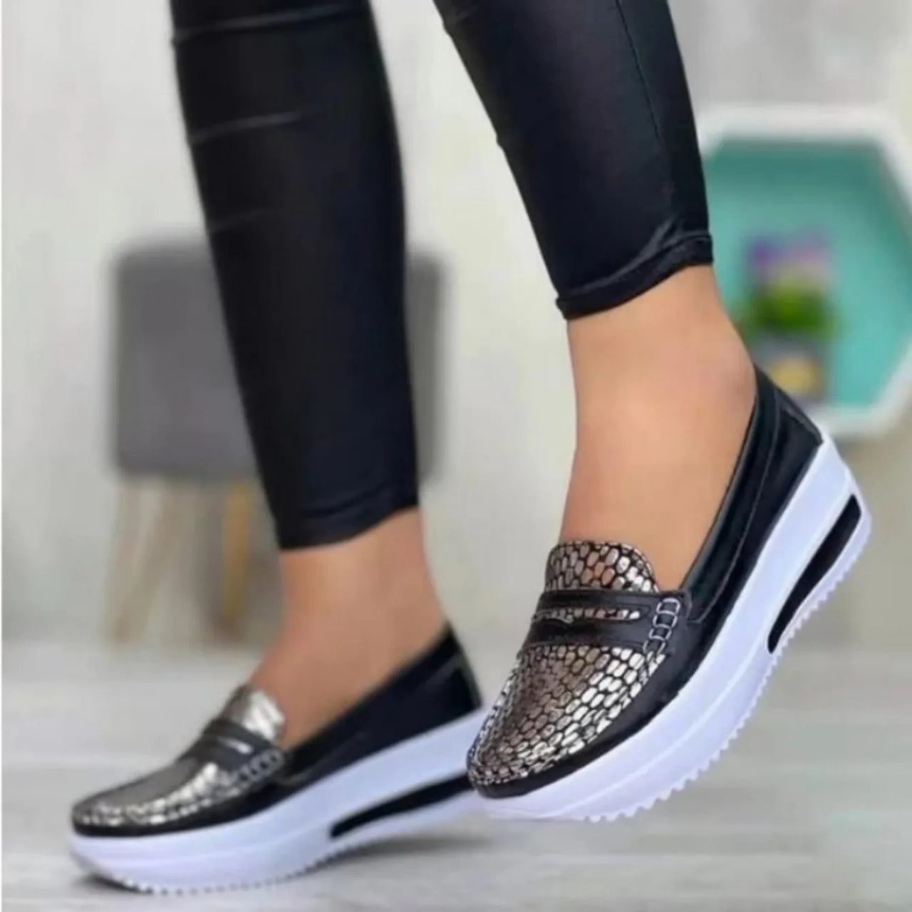 Luxury Designer Women Fashion Sneakers Slip-On Vulcanized Shoes Casual Wedge Heel Lightweight Sneakers Woman Zapatos De Mujer Path Of Praise