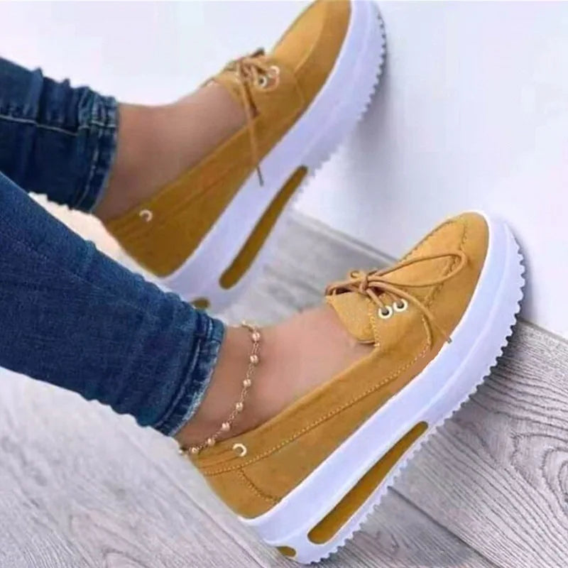 Women Casual Sneakers Woman Fashion Spring Leather PU Sneakers Female Platform Vulcanize Shoes Zapatillas De Mujer Path Of Praise