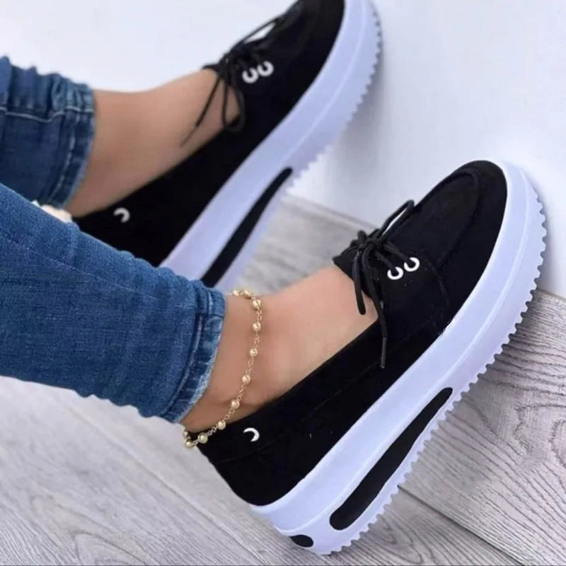 Women Casual Sneakers Woman Fashion Spring Leather PU Sneakers Female Platform Vulcanize Shoes Zapatillas De Mujer Path Of Praise