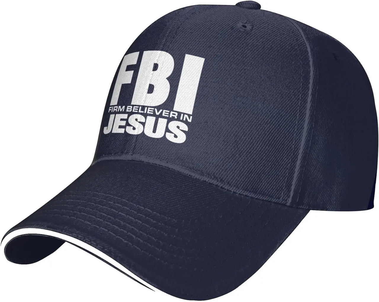 FBI – Firm Believer in Jesus Baseball Cap – Christian Trucker Hat for Men & Women – Faith-Based Adjustable Hat with Sun Protection