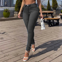 Thumbnail for S-3XL Stretch Skinny Denim Women's Jeans Mid Waist Pants Blue Retro Washed Elastic Slim Pencil Trousers Path Of Praise