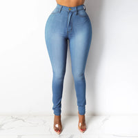 Thumbnail for High Waist Denim Long Jean Casual Vintage Solid Skinny Youthful Women Office Lady Trouser Pencil Pants Fashion Trend Clothes New Path Of Praise