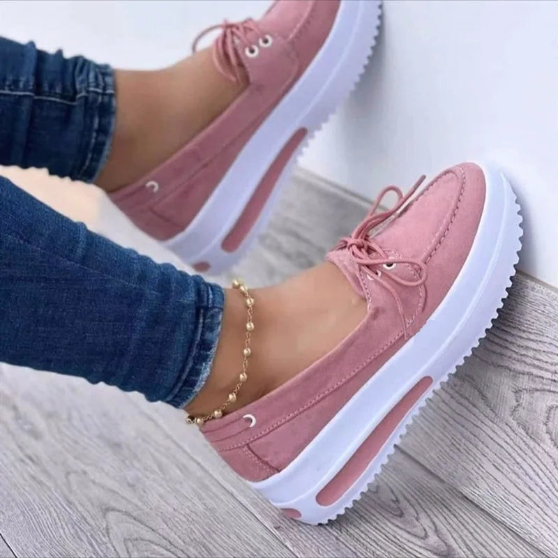 Women Casual Sneakers Woman Fashion Spring Leather PU Sneakers Female Platform Vulcanize Shoes Zapatillas De Mujer Path Of Praise