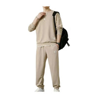 Thumbnail for Men's Long Sleeve Pullover & Drawstring Sweatpants Athleisure Set- Path Praise 