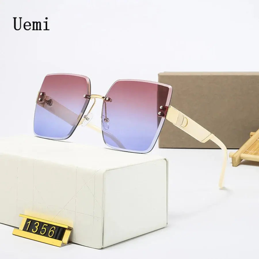 New Fashion Luxury Brand Rimless Sunglasses For Women & Men | Vintage Designer Square Frame Sun Glasses / Shades UV400 Eyewear - Path Of Praise