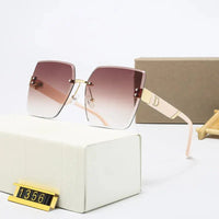 Thumbnail for New Fashion Luxury Brand Rimless Sunglasses For Women & Men | Vintage Designer Square Frame Sun Glasses / Shades UV400 Eyewear - Path Of Praise